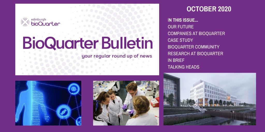 EdinburghBQ's tweet photo. #BioQuarter Bulletin is here! In this issue, read about #datadriven innovation, community activities, company achievements, recent #research, @EdinburghBQ developments and introducing new business member @KelpieSci➡️https://t.co/X2gwQisisC #lifesciences #community #healthcare https://t.co/l6JlWbYp1Z