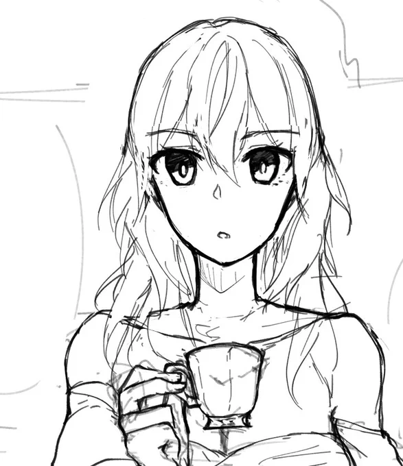 正面がうまく描けなくて、この1コマだけで2時間以上戦ってる 