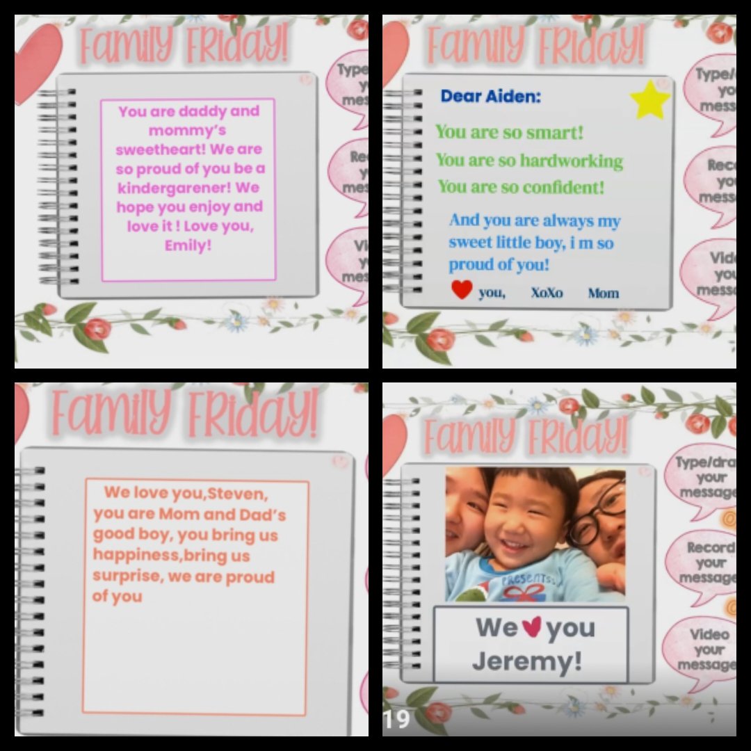 DGreen159's tweet photo. Bringing back family Friday to KD1, KD2, and KD3! @weisbordPS159Q We ❤️'d listening to and reading the messages from our greatest supporters, our family! 
Check out some of their kind words and student reactions 😊 @PS159_Q @A_Principal159Q https://t.co/pBgAoV5nCQ