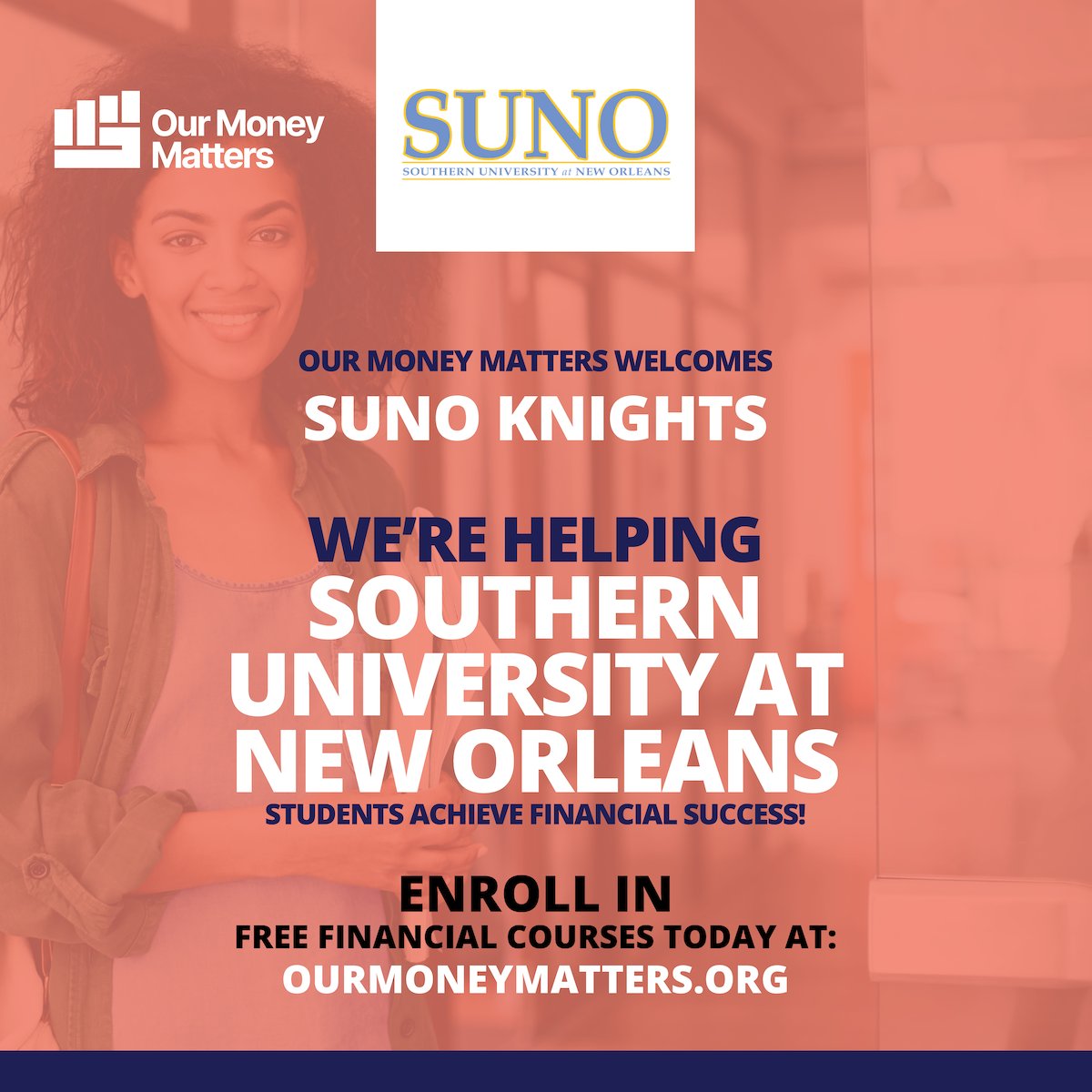 ourmoneym's tweet photo. Our Money Matters Welcomes @SUNOKnights  . 
We’re Helping Morehouse College Students Achieve Financial Success!
Enroll in Free Financial Courses Today at: https://t.co/RAwUsxV2B7 https://t.co/jTvcGXtGU8