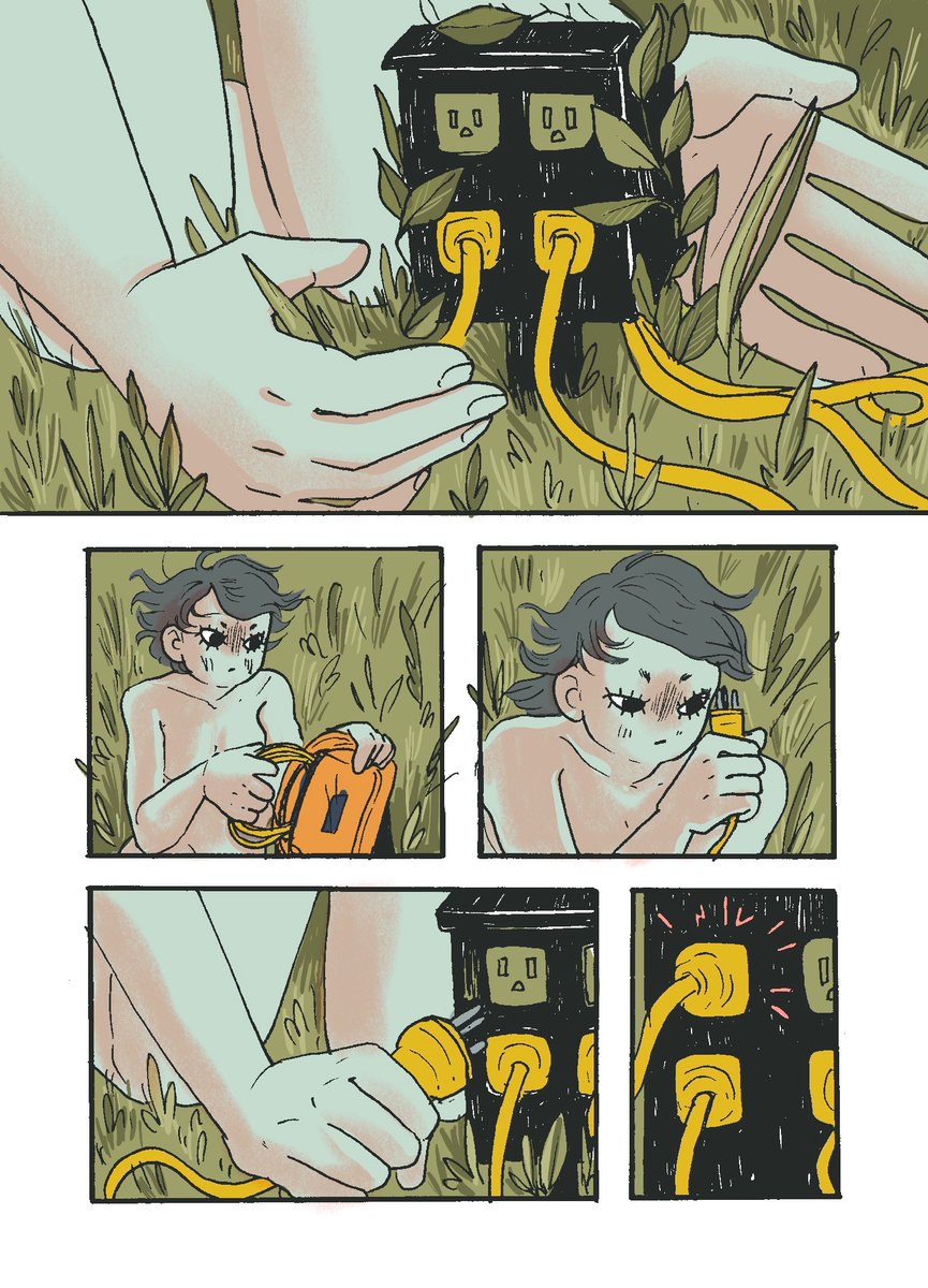 drew a lil 8 page mini comic and colored it yesterday (1-4) 