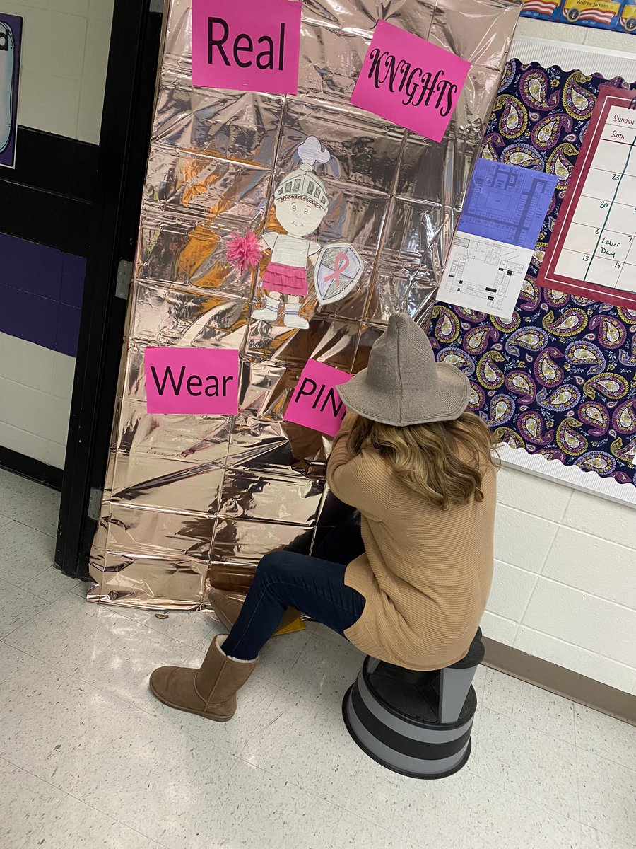 EmilyMartin225's tweet photo. Judging starts soon for the high door decorating contest @msa_w! #strongerthanyouthink #becauseweareWEST #thinkpink https://t.co/SR9bWuMJ6z