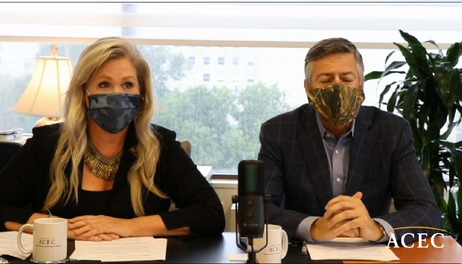 BrockStorrusten's tweet photo. @ldarrmoves and @stevehallACEC making fashion statements with their masks!  Love the camo!  #fun #safe  Great roundtable discussions with various legislators and agency leaders!  #Thanks! #ACECFall2020 @ACEC_National @ACEC_NC @WithersRavenel https://t.co/Be4myuK4Sy