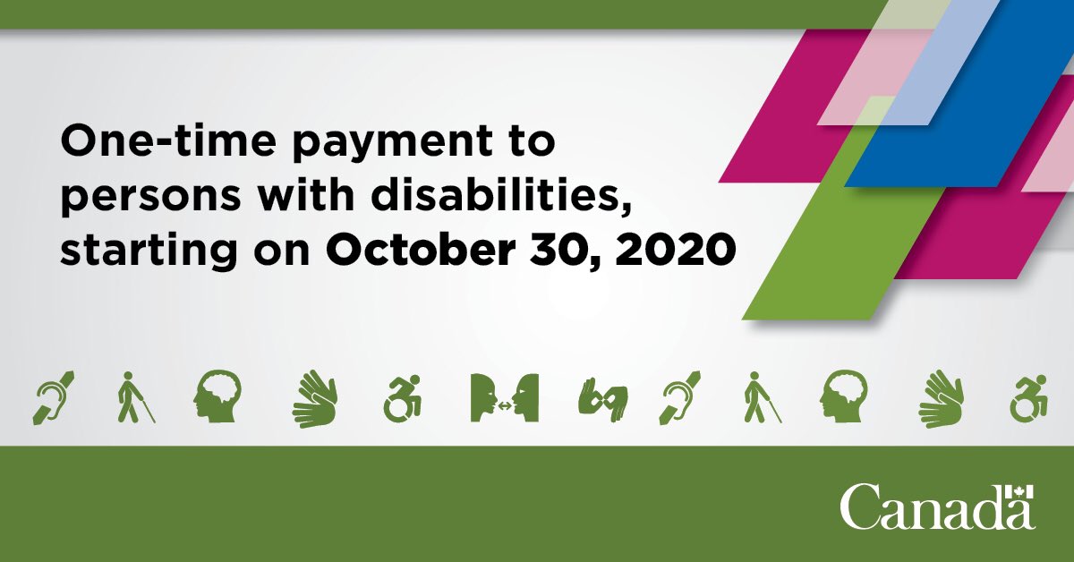 CQualtro's tweet photo. Starting today, approximately 1.6 million persons with disabilities will start receiving the one-time payment of up to $600. This will help with extra expenses incurred during COVID-19. Learn more, visit : https://t.co/3spzMcLs8E #AccessibleCanada https://t.co/Wi0qGU3iST