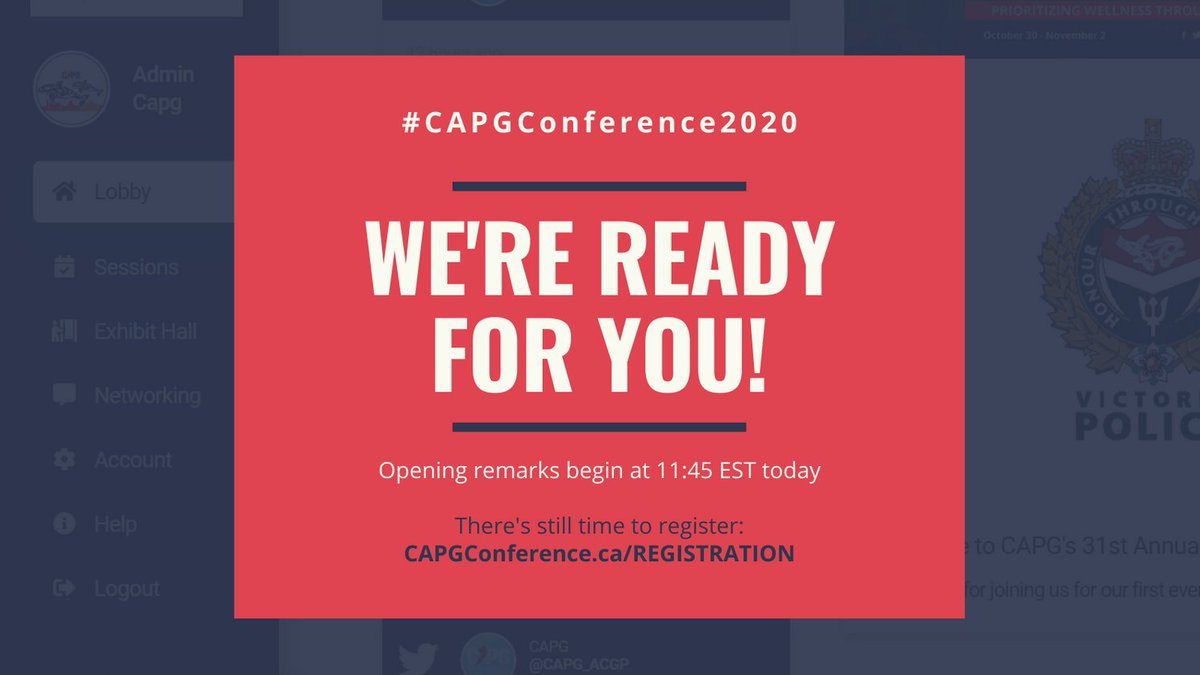 CAPG_ACGP's tweet photo. #CAPGConference2020 starts in just under an hour! We're here if you need us at conference@capg.ca or use the chat feature in the conference platform to chat with us in real-time. There's still time to register: https://t.co/dBTPZ4kes4 Don't miss out! https://t.co/LPjhHVJ93s