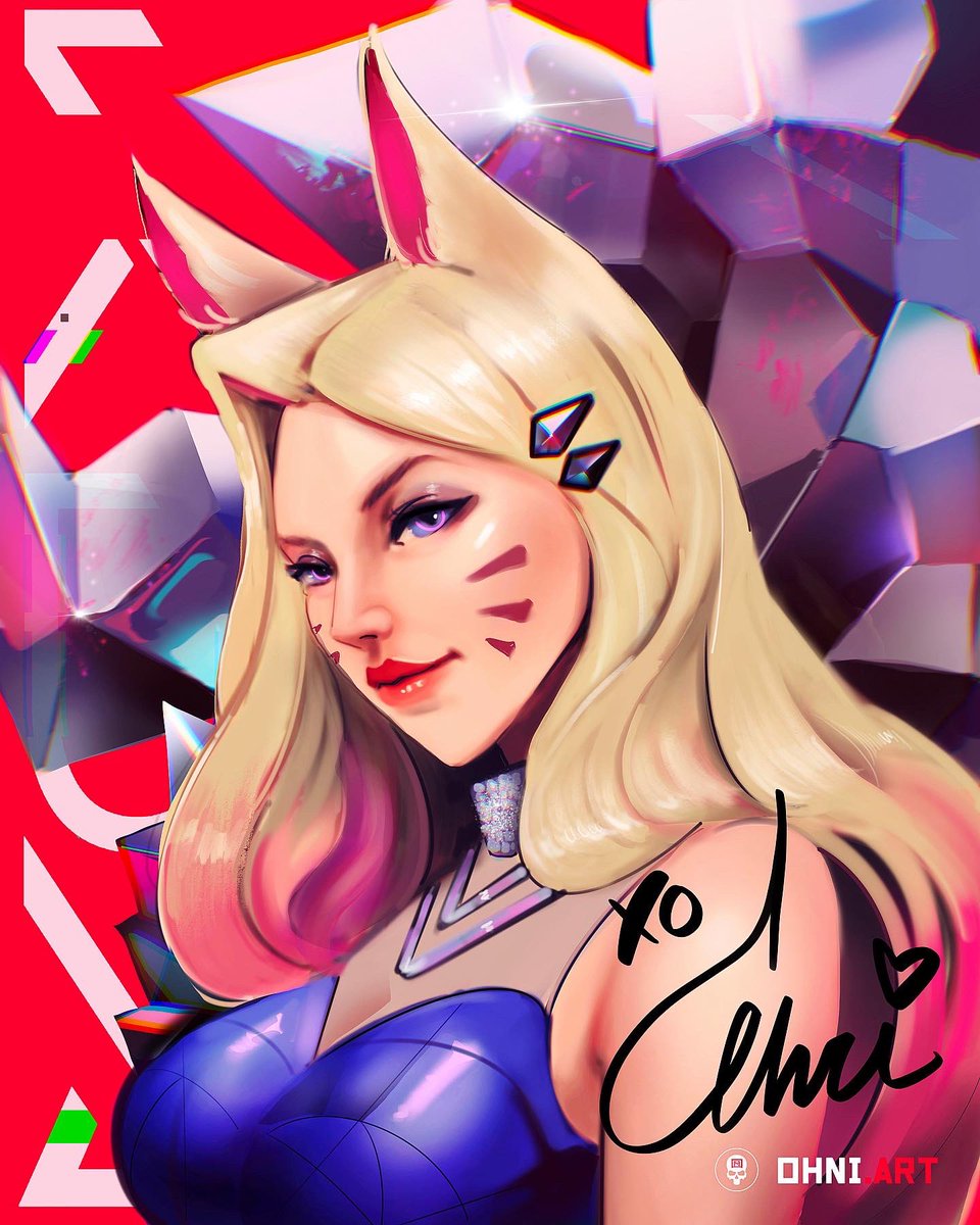 OhniArt's tweet photo. Bam! A Foxy Popstar appeared! I couldnt help myself and its been a while that I painted a fanart for Ahri. Hope yall enjoy π¦π¦π¦πͺπͺπͺ
#kda #LeagueOfLegends #ahri #blades #ohniart @LeagueOfLegends https://t.co/ksNQDUQIeK