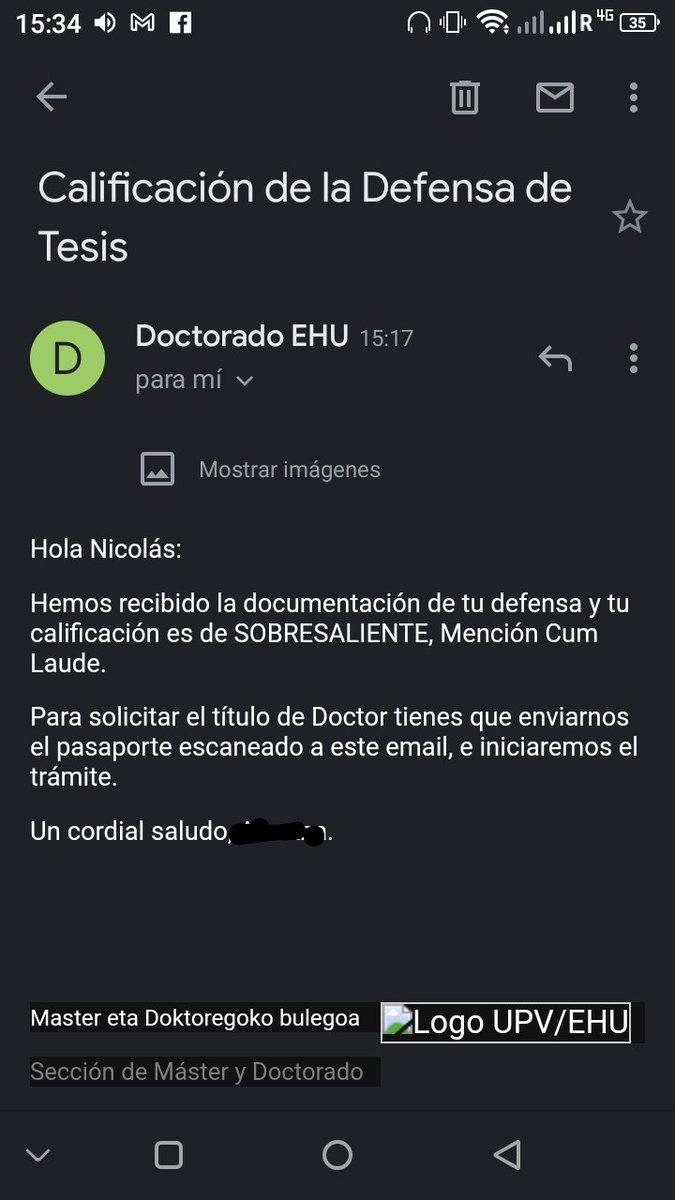 NikkoMedici's tweet photo. #BecadoMescyt De Los Alcarrizos para el mundo.
¡Misión cumplida!¡Con la calificación más elevada!
En Bilbao: ayer jueves 29 de agosto de 2020 defendí mi tesis doctoral SOBRESALIENTE A UNANIMIDAD, mención CUM LAUDE. Dios gracias.
@MESCYTRD @PresidenciaRD
https://t.co/4DdZCxhYwF https://t.co/RsYPEhcbAA