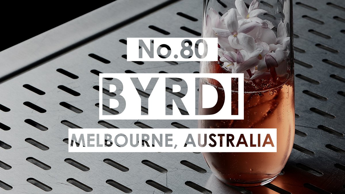 We’re back in Australia for No.80 in The World’s 50 Best Bars 2020 51-100 List, in association with Mancino Vermouth. It’s Byrdi in #Melbourne! #Worlds50BestBars <a href="/MancinoVermouth/">Mancino Vermouth®</a> <a href="/byrdimelb/">B Y R D I</a>