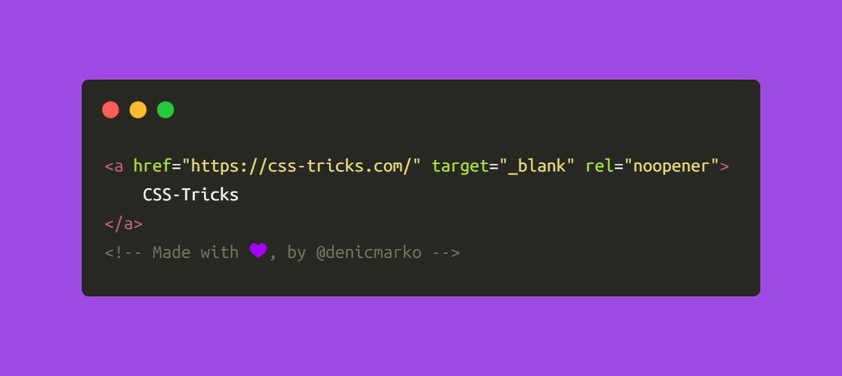 Marko Denic Html Tip Pages Opened With Target Blank Allow The New Page To Access The Original S Window Opener This Can Have Security And Performance Implications Include Rel Noopener Or Rel Noreferrer To Marko Denic Html Tip Pages Opened With Target Blank Allow The New Page To Access The Original S Window Opener This Can Have Security And Performance Implications Include Rel Noopener Or Rel Noreferrer To