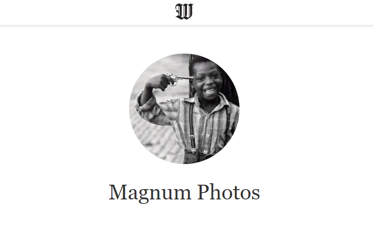 That  @MagnumPhotos avatar. Still up. With the text: 'elite storytellers'. How the pic is being used tells a story of what it traditionally took to be considered an 'elite' photog in a white supremacy world.