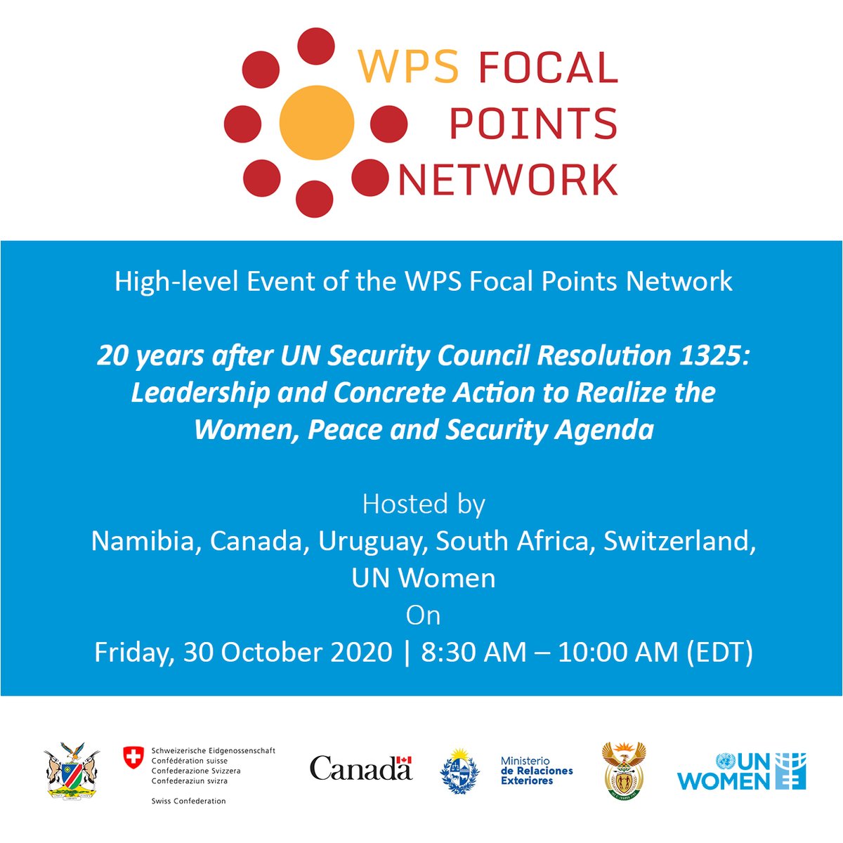SwissPeaceHR's tweet photo. A peace process is more than official talks! Great exchange with women peacebuilders and Namibia 🇳🇦 Canada 🇨🇦 Uruguay 🇺🇾 South Africa 🇿🇦 and @UN_Women on 20 years of #WPS. Implementing #SCR1325 &amp; #WPS Agenda remains a Swiss priority as future co-chair of @WPSFocalPoints Network! https://t.co/sRJCVRydZl