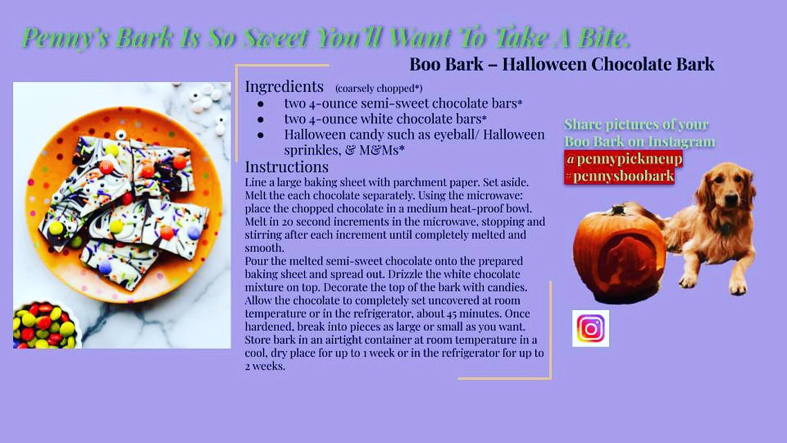 Happy Halloween from ELHS Student Services. Try out the Penny’s recipe and share your pics in her instagram: <a href="/pennypickmeup/">Penny Pick-Me-Up</a> #PennysBooBark