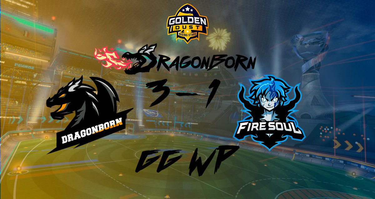 DragonBornRL's tweet photo. Ayer conseguimos la victoria en la tercera jornada de la @GoldenDustCup #CometsBlue !!
GG WP @FireSoulEsports Alpha!
#GoDragonBorn 🔥🔥 https://t.co/T1GRaLnSKO