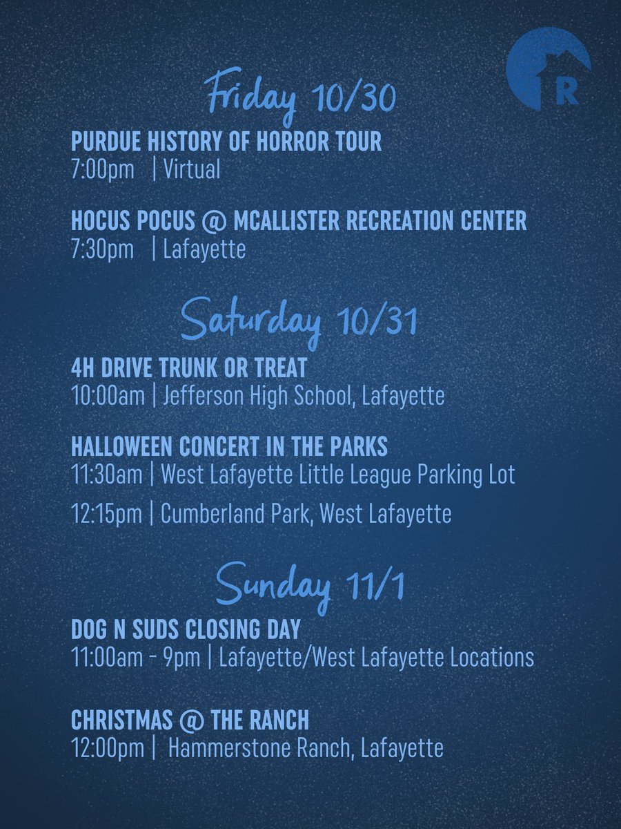 therussellco's tweet photo. There’s a lot of stuff going on around town this weekend! Don’t forget to #maskup 😷 https://t.co/hvW53ZyWdv