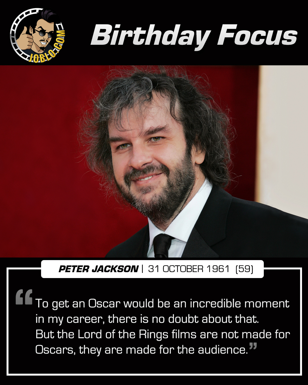 Happy 59th birthday to Peter Jackson! 