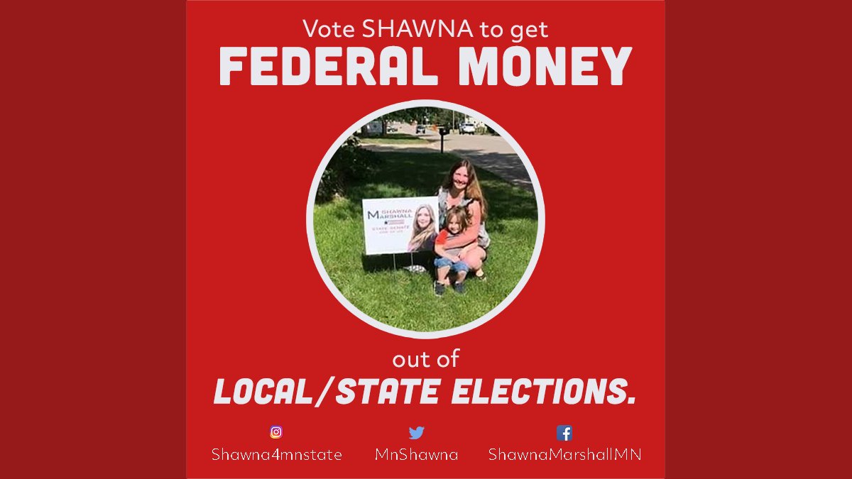 MnShawna's tweet photo. As long as federal money is allowed to influence our elections, Minnesotans do not have truly free and fair elections.
#ElectionFinanceReform https://t.co/IUfzZsakmd