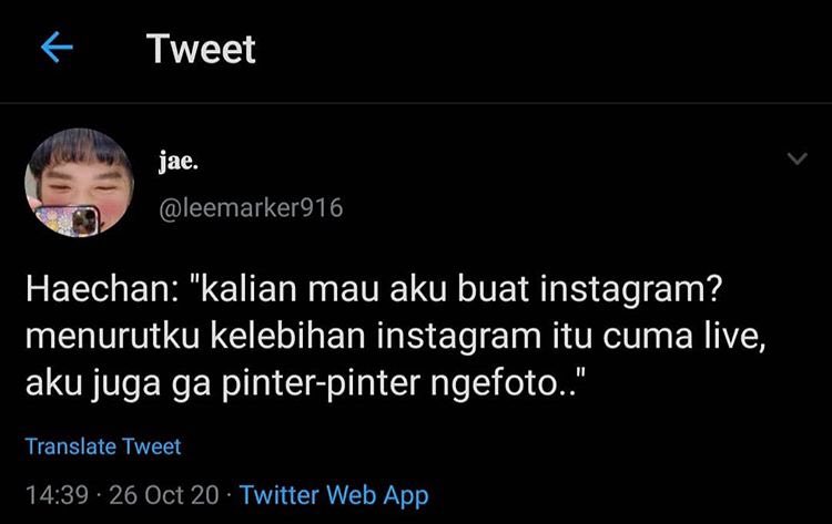 ositodechoco's tweet image. 😔 mis esperanzas de que se haga un Instagram no han desaparecido, Haechan bebé, estaré esperando tu siguiente reporte 😔