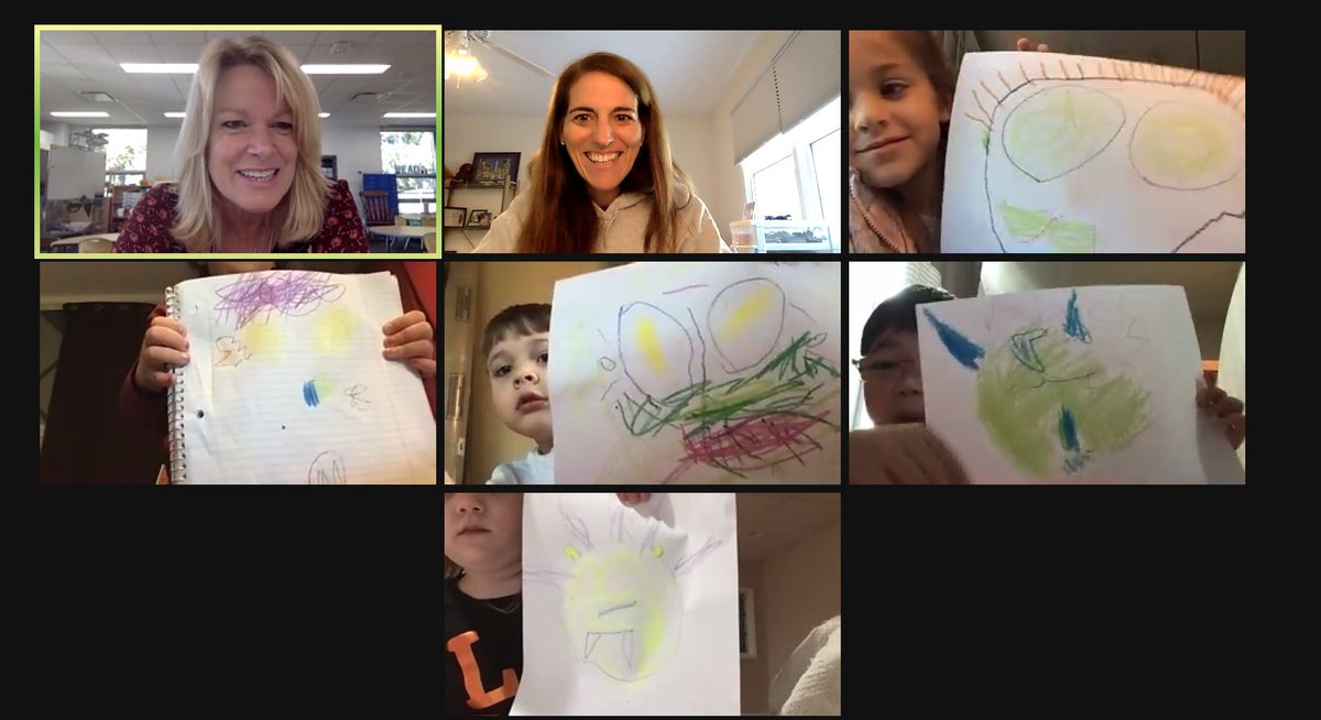 Scaffolded scary Halloween monster drawings in the penguin room #amazingillustrators #WGbears #inspire96