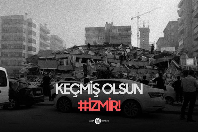 ParvanaMammad's tweet photo. Keçmiş olsun!🇹🇷 #İzmir #izmirdeprem https://t.co/DnyEX2T7nI