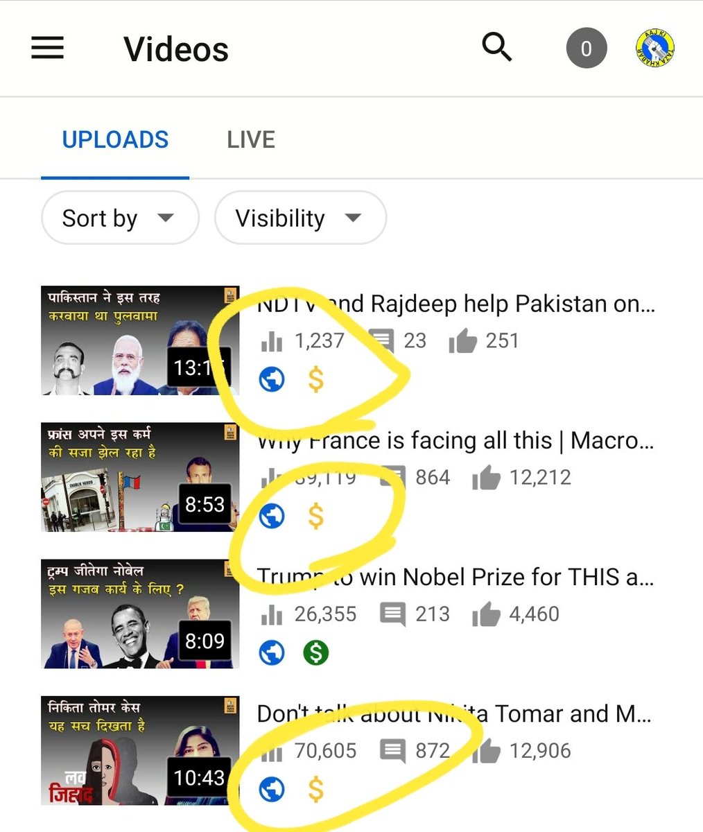 AKTKbasics's tweet photo. 4 Videos Uploaded in 3 days.
3 out of them are demonetized.
Thankyou YouTube you have always been amazing. https://t.co/FCIHQZgH17