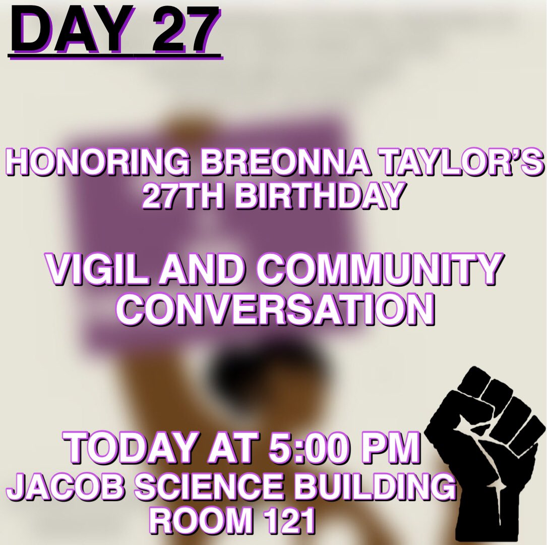 gsavage00's tweet photo. Please join us this afternoon in honoring the life of Breonna Taylor and those lost by racial injustice. #SayHerName https://t.co/rjR7VlaZ9M