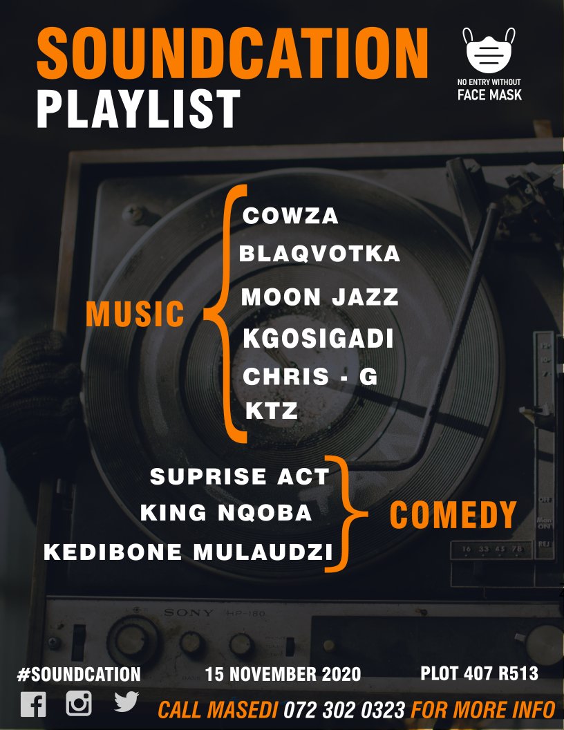 These are the caterers of Sound 🙏
#Souncation #Pretoria #House #laughs. #Jazz #Mzansi #deephouse #events #November #sundayvibes #Sunday https://t.co/TV6O0vke63