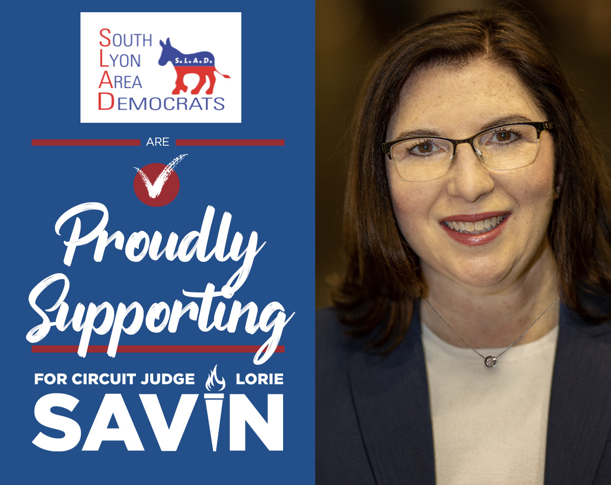 SavinForJudge's tweet photo. A very warm thank you to the incredibly people who belong to South Lyon Area Democrats. I look forward to serving Western Oakland County well as your next Circuit Court Judge. https://t.co/HkJxq0UzsT
