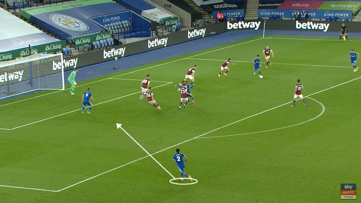 They will also both attack at the same time so you’ll see Justin making blind side runs into the box to pick up loose balls at the back post: