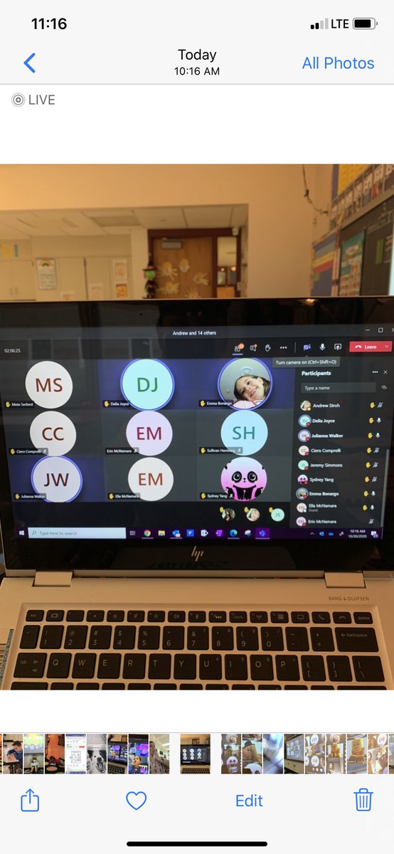 SaraCreelyCB's tweet photo. Shh! Don’t tell them that they just did a writing activity when they shared 3 clues about their costumes!! Our virtual costume party was filled with a lot of laughs! (And learning about adjectives🤫) @CBColdSpringES https://t.co/2KSclvXWMr