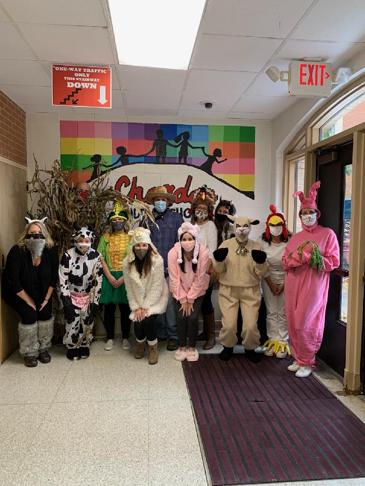 Happy Halloween from the CMS main office funny farm!  #CovidHalloween #trickortreat
