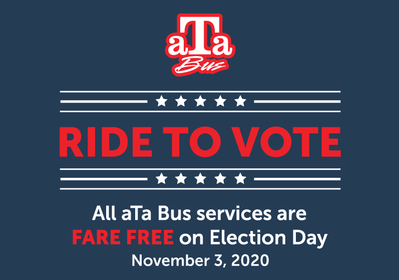 FlintHillsaTa's tweet photo. On Nov 3, all bus services in Junction City and Manhattan are FREE! That includes Fixed Routes &amp; Demand Response 🎉

Wanna vote earlier? Pick up a free day-pass through Nov 2. Passes are available at Douglass Center &amp; Be Able. 

Find your polling location: https://t.co/sA34zqHkgX https://t.co/ea2TbVE7Lg