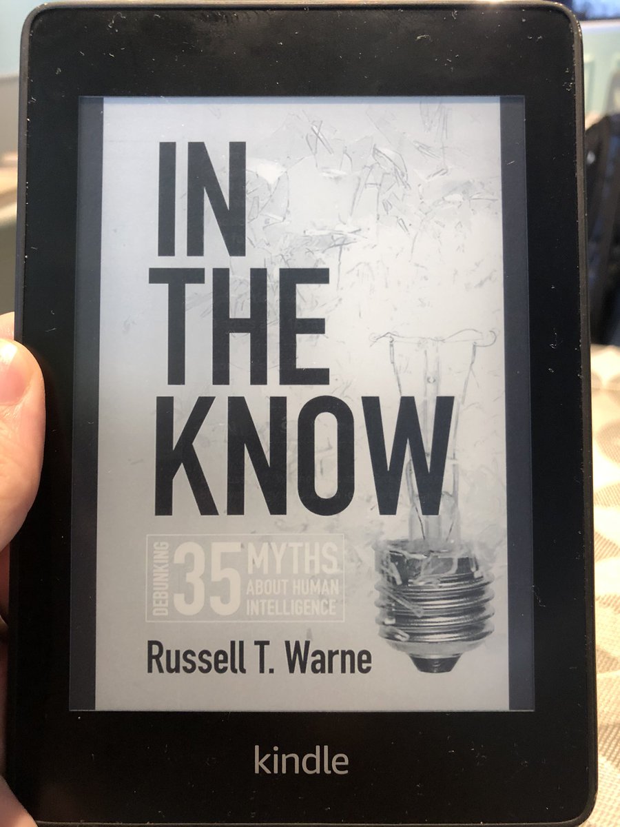 1/ In The Know: Debunking 35 Myths About Human IntelligenceBy  @Russwarne I’ll tweet out some of the more important/interesting parts as I go.I’ll put my thoughts in a separate thread by retweeting. #IQ  #IQTest  #books  #Intelligence