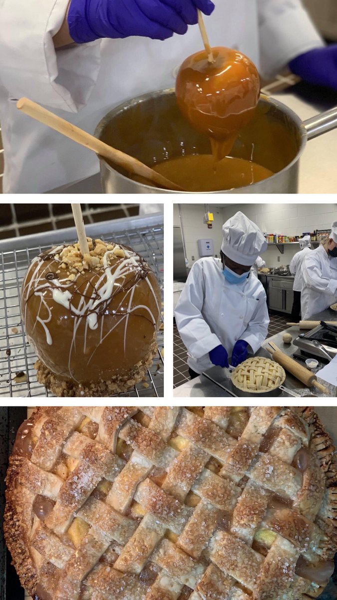 OhioProStart's tweet photo. FALLing 🍂 for these #spookyszn treats made by Wayne County Schools Career Center &amp; @liveoakscareercampus !! Pumpkin 🎃 spice cakes, Carmel apples 🍏 &amp; Apple pie 🥧 😋 @ohiorestaurant @prostartprogram #ohioprostart #madeinprostart https://t.co/Ct9bbSdLYi