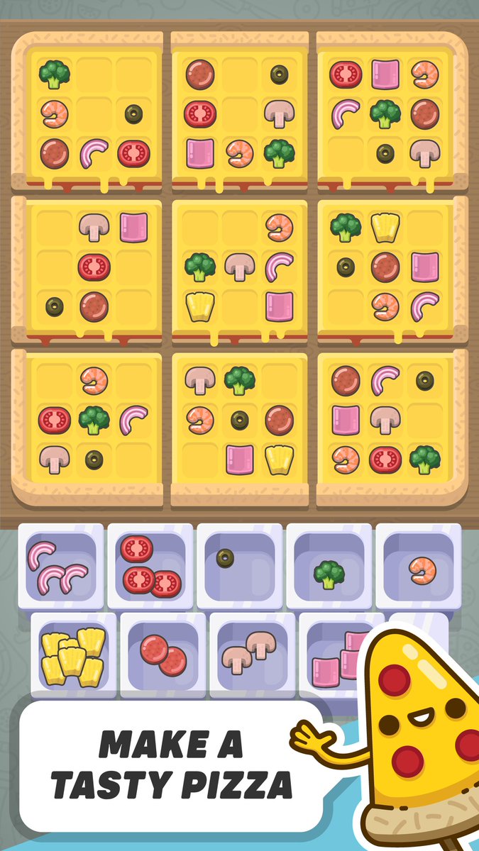 SamHillDesign's tweet photo. Made a thing! If numbered sudoku has ever felt a bit dry or intimidating, try our Sudoku Pizza. Working with our dev Emerick, this is a lockdown project I designed + illustrated for our studio Location Games. (Like it? Consider giving us a 5* review) https://t.co/3nwf5Orsw0 https://t.co/b9wZTXIX3M