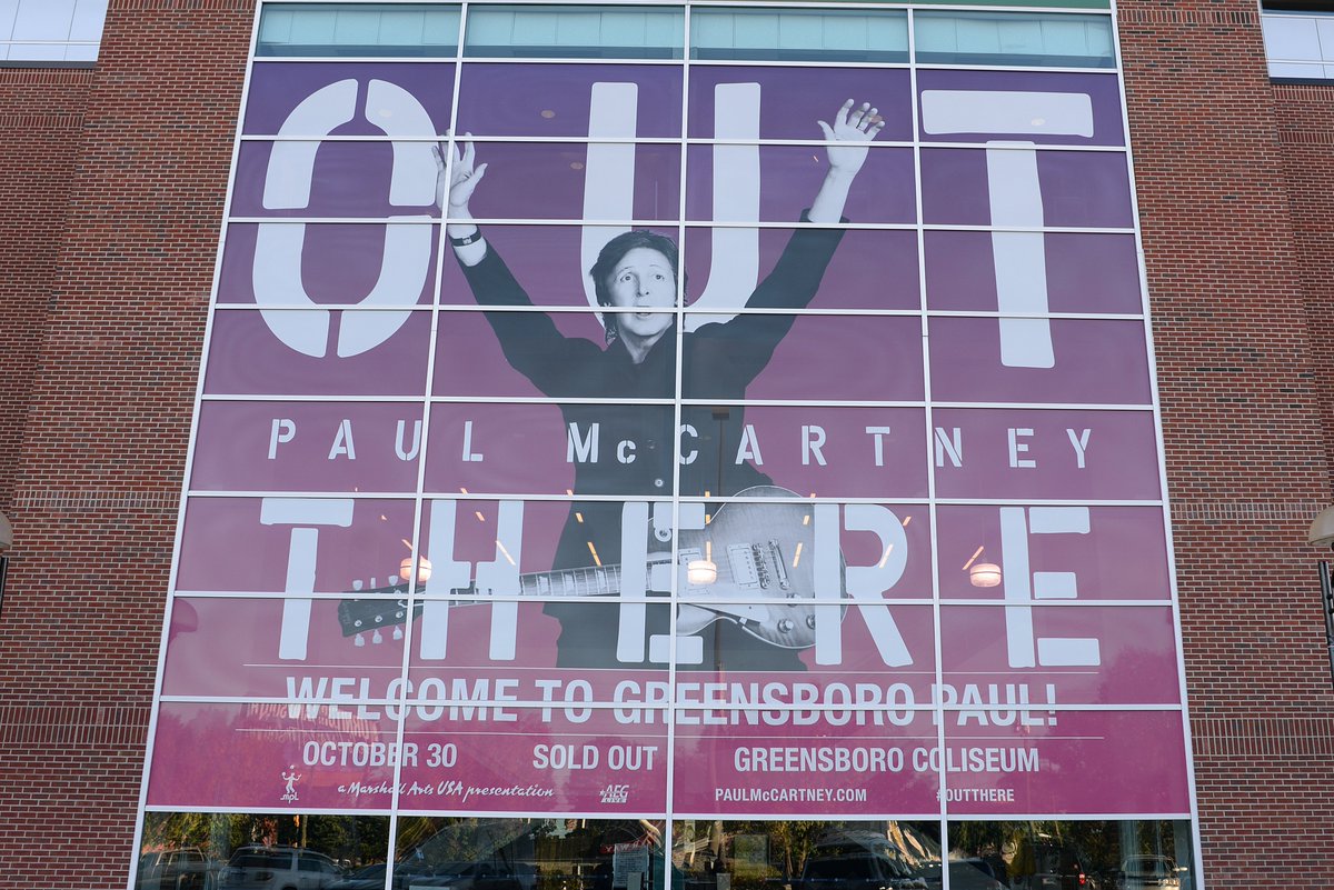 gsocomplex's tweet photo. On this day in Coliseum history, Sir @PaulMcCartney   took the stage here in Greensboro with a sold-out crowd! What a wonderful night! #OutThereTour 🇬🇧🇬🇧🇬🇧 https://t.co/xWutHJIYdt