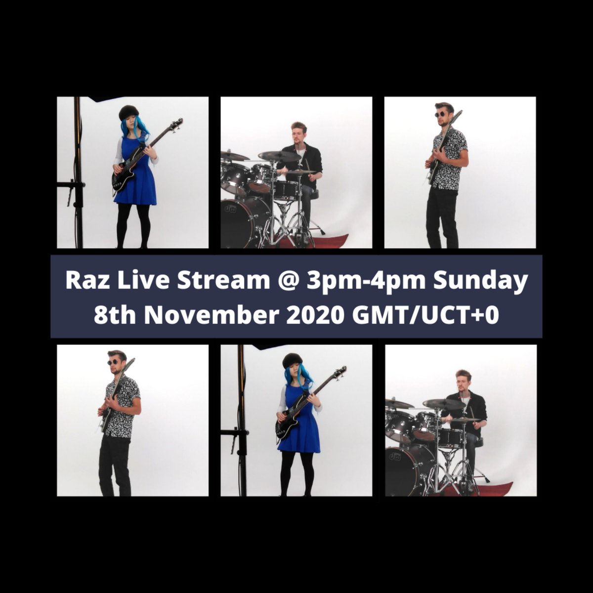 What's up Razzers! We are very pleased to announce that our next live stream gig will be on Sunday 8th November at 3pm till 4pm, don't miss it! Make sure you tune in live on our Facebook! facebook.com/razzieband