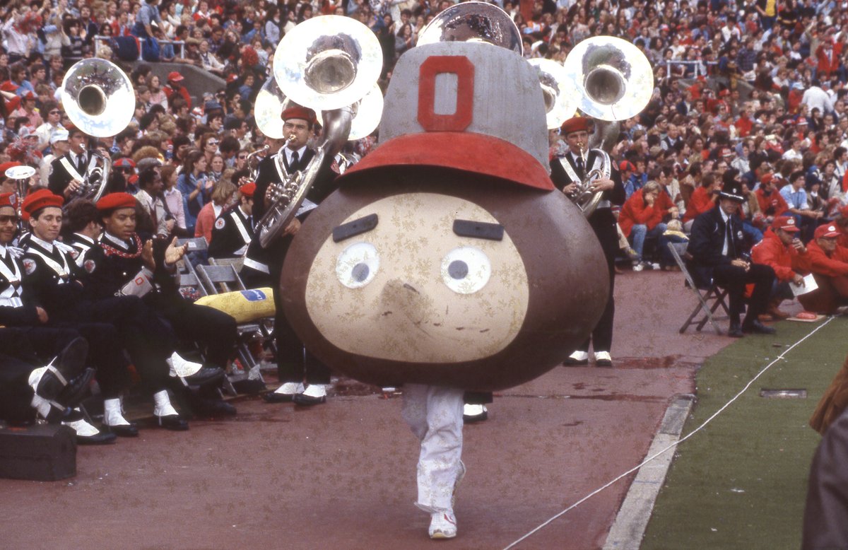 BuckeyeHistory's tweet photo. Happy birthday, @Brutus_Buckeye! The mascot first appeared on this day in 1965! Read more about the history of Brutus in our blog here: https://t.co/SRA6JvxYwF https://t.co/YBu3kBmvPB