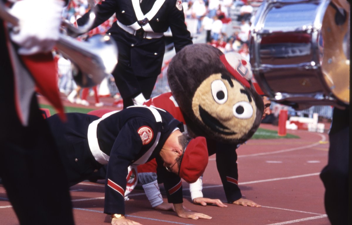 BuckeyeHistory's tweet photo. Happy birthday, @Brutus_Buckeye! The mascot first appeared on this day in 1965! Read more about the history of Brutus in our blog here: https://t.co/SRA6JvxYwF https://t.co/YBu3kBmvPB