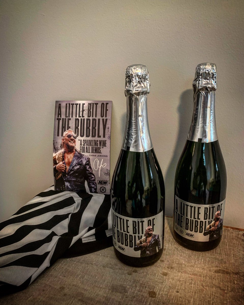 MikyMambo's tweet photo. If I’m going to start acting like a DEMO-REF, hell I better start drinking like one too🍾🍾
#ALittleBitOfTheBubbly #AEWDynamite #NockingPoint #ChrisJericho #LeChampion #DemoGod #Wrestling #ProWrestling #ElRef #ElRef123 #ElRefNation @IAmJericho @AEW @nockingpoint https://t.co/APWX5zCJlR