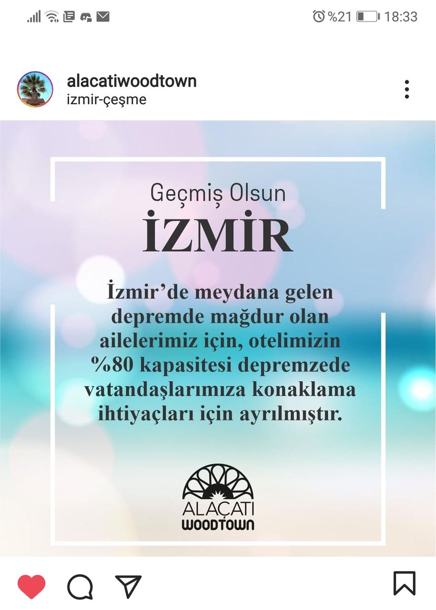 Mervki's tweet photo. İzmirde mağdur olanlar için ücretsiz kalabilecekleri bir tesis. Geçmiş olsun İzmir 🙏🏼
#deprem https://t.co/RoFfPovIH6