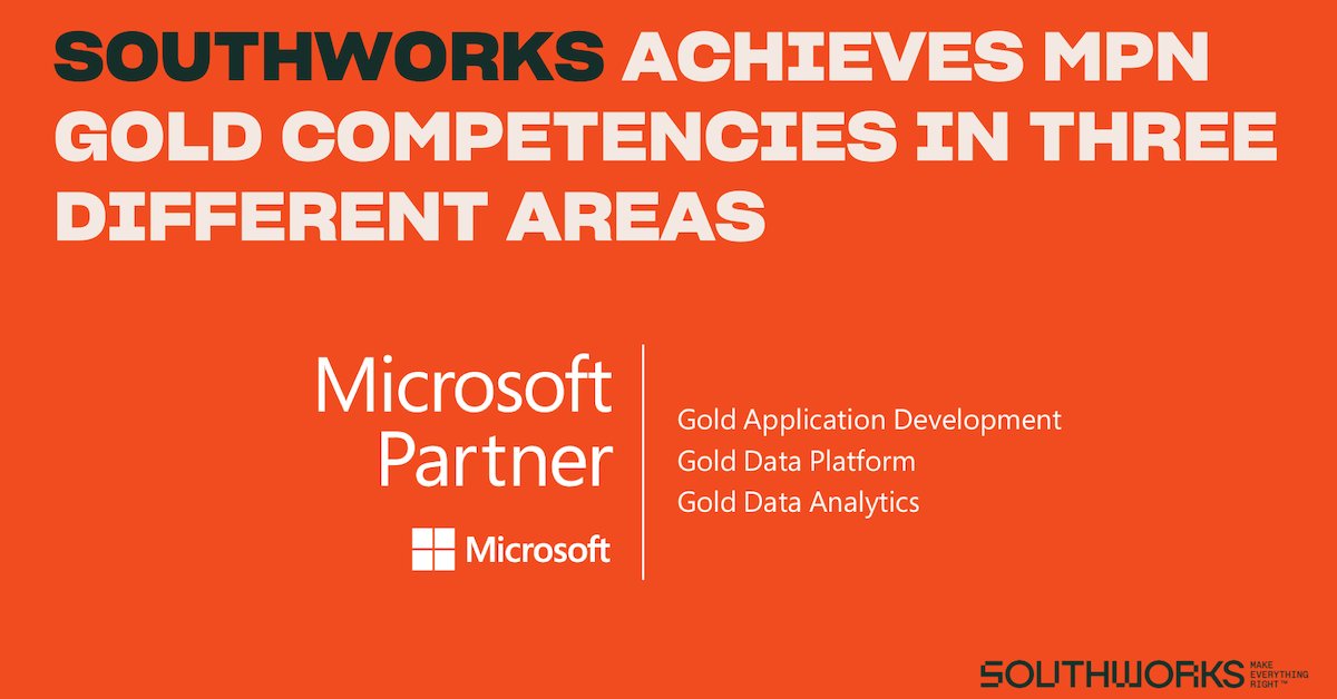 southworks's tweet photo. ๐ฅ HOT OFF THE PRESS ๐ฅ - We have achieved Microsoft Partner Network Gold Competencies in three different areas: Application Development, Data Analytics and Data Platform. (amid of a global pandemic ๐ฆ ...) - Learn more https://t.co/874Mxj32mc https://t.co/sxxJVeOxwg