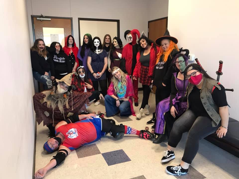 Safe Trick or Treat on the Stephenville Square was a blast! Our Cosmetology girls are dressed up today as well!