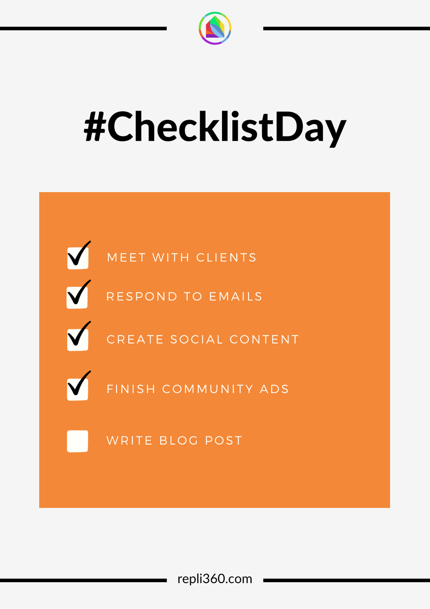 Happy National #ChecklistDay! ✅ 

What have you left unchecked for this week? Make today count and get the satisfaction of crossing it out before the weekend. You got this! 🤩