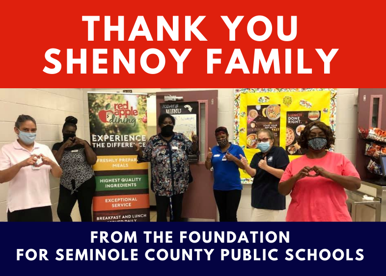 SCPSFoundation's tweet photo. Thank you to Meera Shenoy and her family for helping ease financial burdens for @SCPSInfo students and their families! They donated $10,000 towards outstanding school lunch debts at @midwayscps, @IdyllwildeSCPS, @BearLakeElem and @BentleyElem through The Foundation. https://t.co/DDznPs8Rsd