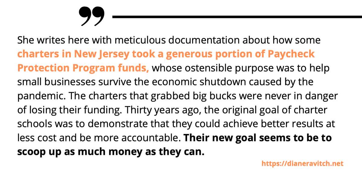 BillHonig1's tweet photo. Darcie Cimarusti: How Charters in New Jersey Double-Dipped into Federal CARES Funding https://t.co/VYJI9iJrYF #edchat via @DianeRavitch https://t.co/1oBA5DAO6N