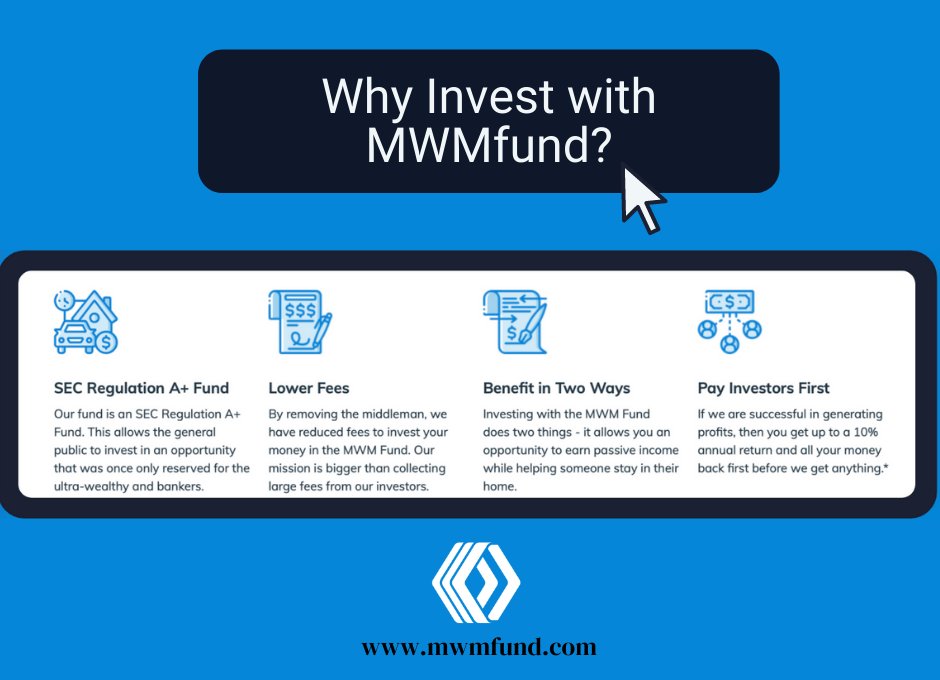 MwmFund's tweet photo. Diversifying your portfolio should NOT take a lot of time and effort. Invest in something that you can "set and forget" 👨🏾💻
#Investment #investor #realestate #mortgagenote #passiveincome #impactinvesting https://t.co/achQJlJm0H