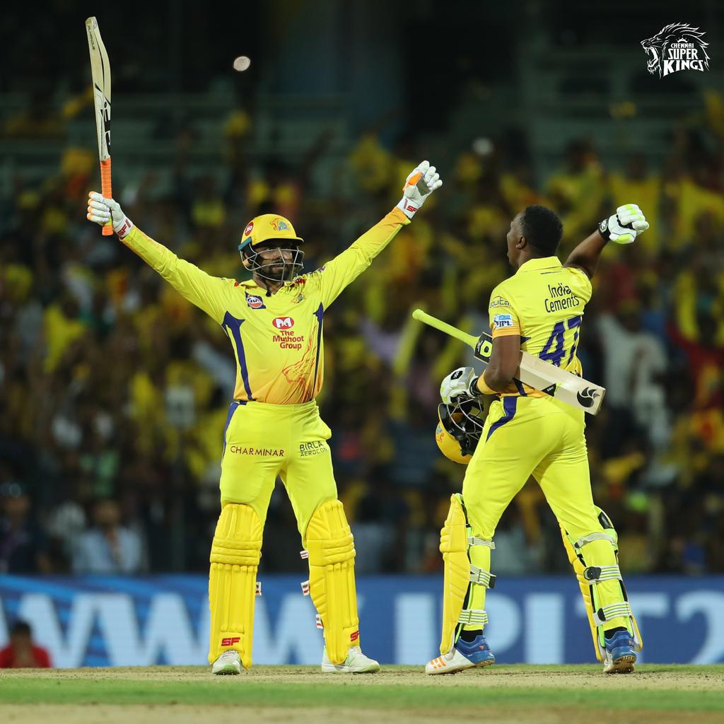 ChennaiIPL's tweet photo. Ride of class and mass, then and now. @imjadeja 🦁💛

#WhistlePodu #WhistleFromHome #Yellove #CSKvKKR https://t.co/lRU4vY6cXF