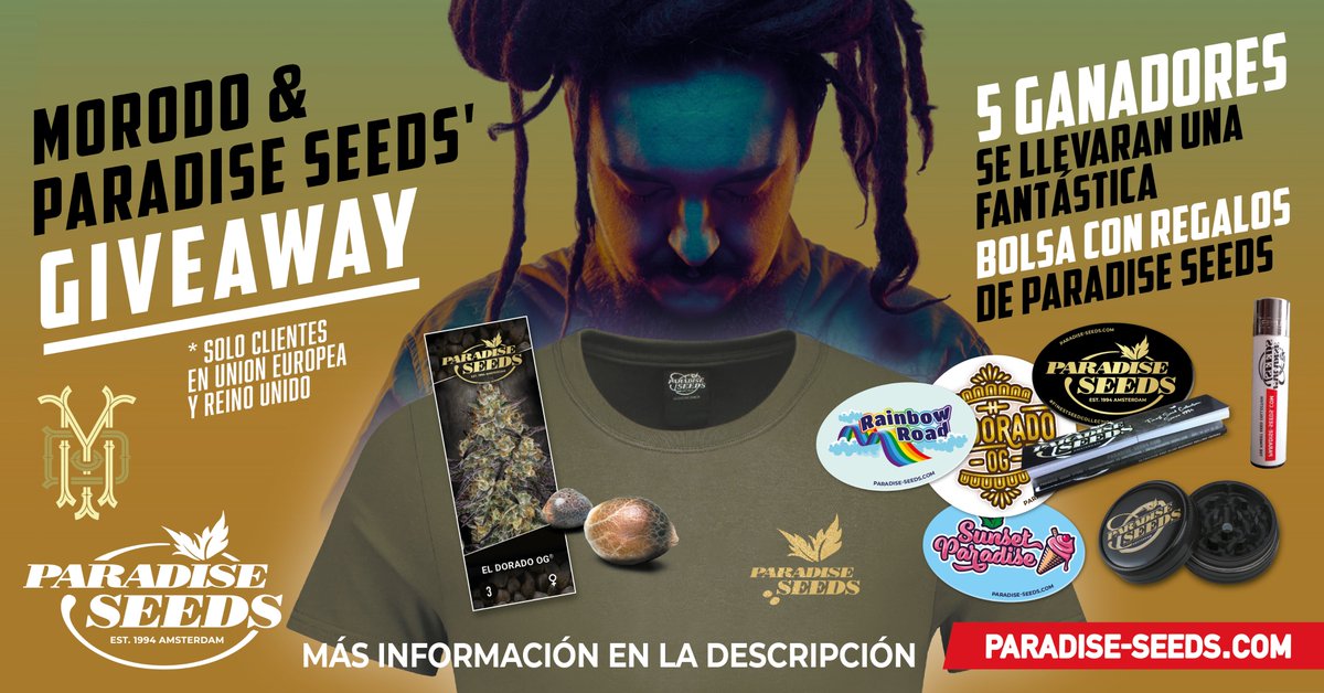 🤳 ¡Aquí tenéis una colaboración con mi banco de semillas favorito!

<a href="/paradiseseeds/">Paradise Seeds</a> 🌱😎

Abro hilo ⬇️