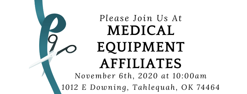 TahlequahACC's tweet image. Medical Equipment Affiliates is doing a wonderful job keeping Tahlequah healthy and we are excited to welcome them to the Tahlequah Area Commerce! Come show your support at their ribbon cutting next Friday the 6th at 10:00am! #ribboncutting #chamberofcommerce #PPE
