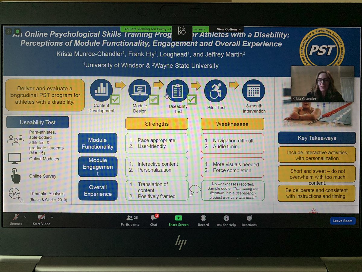 DrJessDixon's tweet photo. @KristaJChandler representing @UWindsorKIN presenting her research at the #SCRI2020 alongside several UWindsor HK alumni! https://t.co/wrRXpES71l